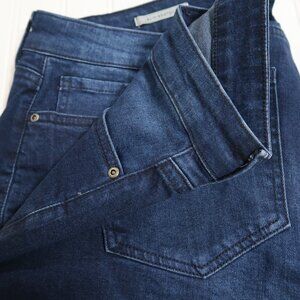 NYDJ Slim Flare Jeans with Fray Hem Indigo Wash 16W Plus